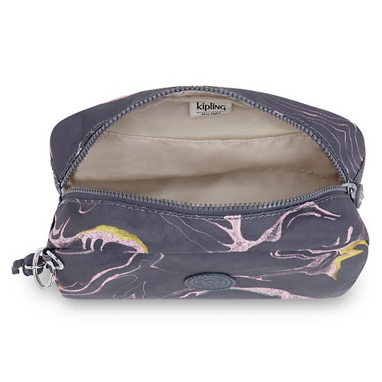 Sacs Kipling Gleam Printed Pouch Argent | FR 1075GS